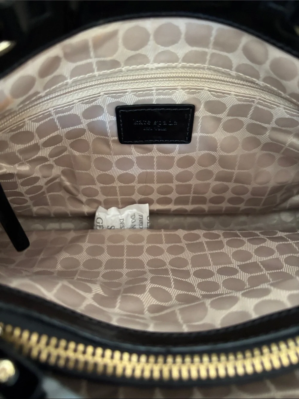 Kate Spade Black Nylon Shoulder Tote with Silver Chain Straps - Picture 3 of 7